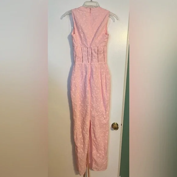 NWOT Sophina Broderie Anglaise Sleeveless Maxi Dress Crystal Rose color XS - Picture 8 of 9